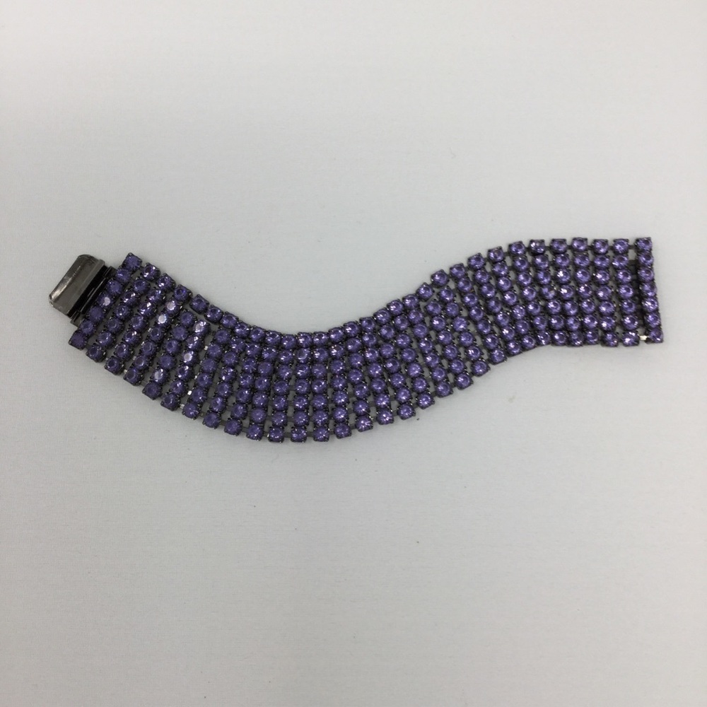Sparkly Lavender Rhinestone Bracelet - Picture 2 of 5